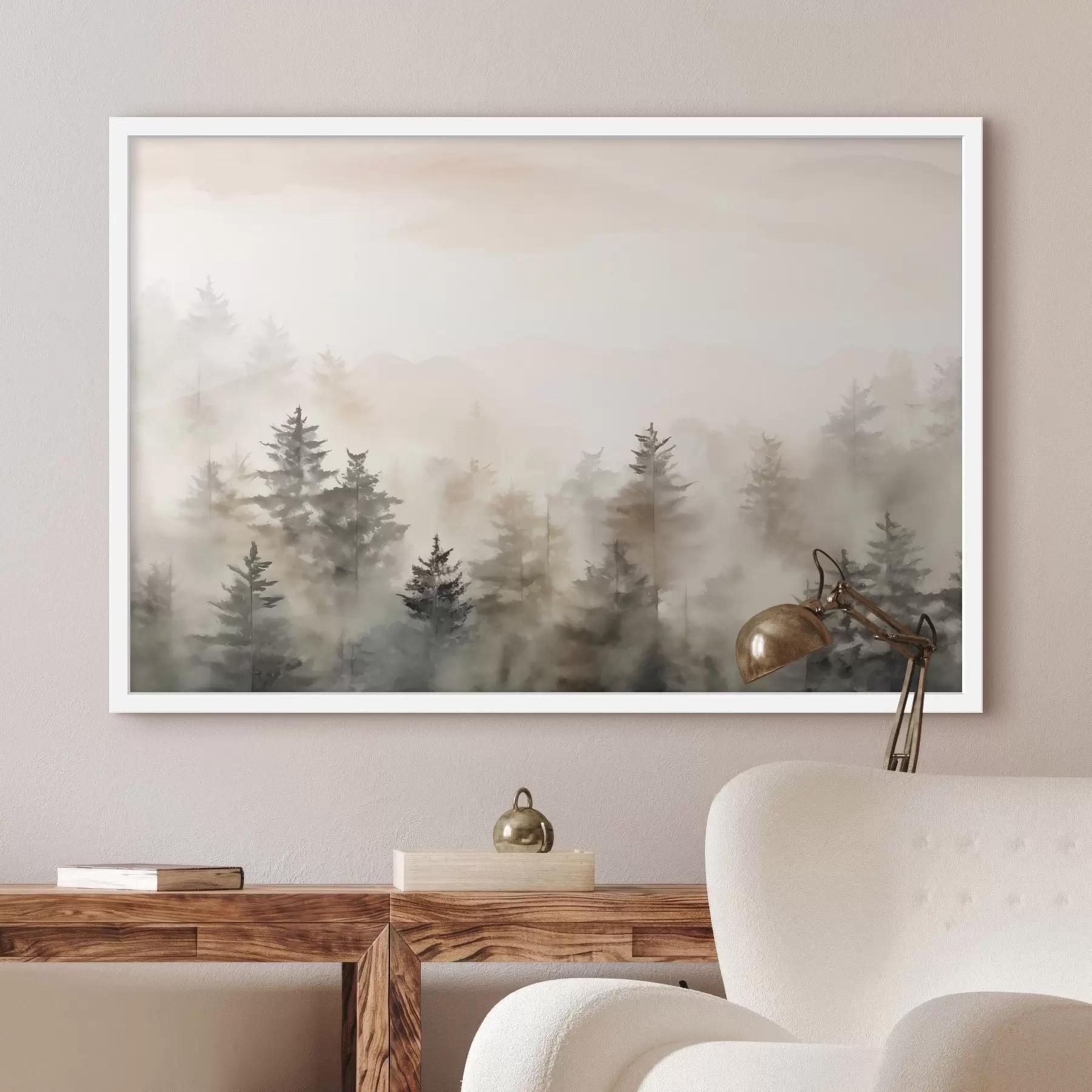 Fototapetes Akvareļu mežs, imitācija f47885