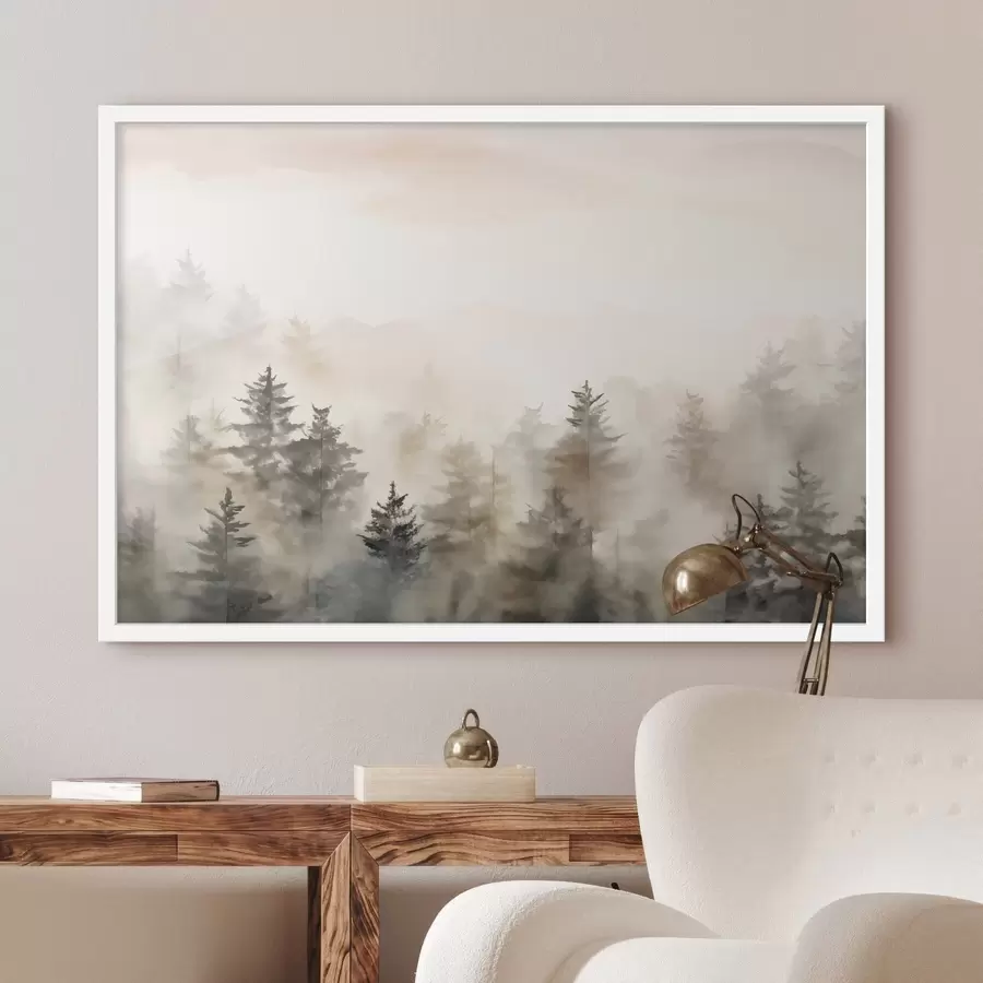 Fototapetes Akvareļu mežs, imitācija f47885