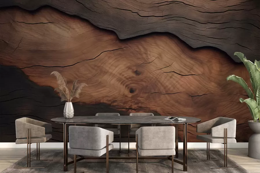 Fototapetes Koka mizas imitācija w09705