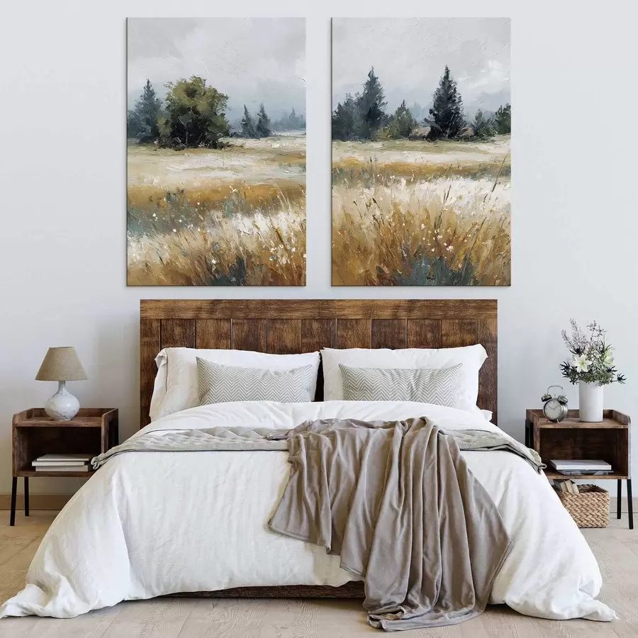 Glezna Lauka augi, eļļas glezna imitācija m30047