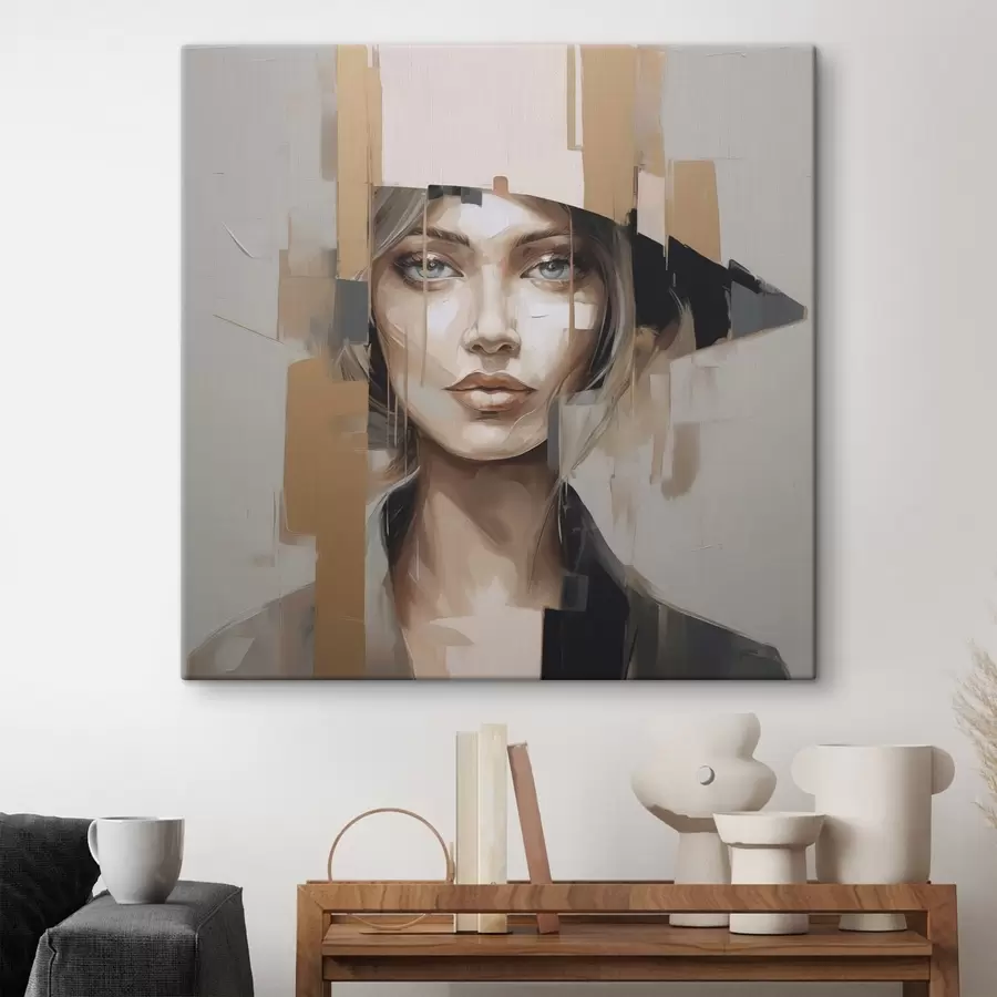 Glezna Abstrakts meitenes portrets s48050