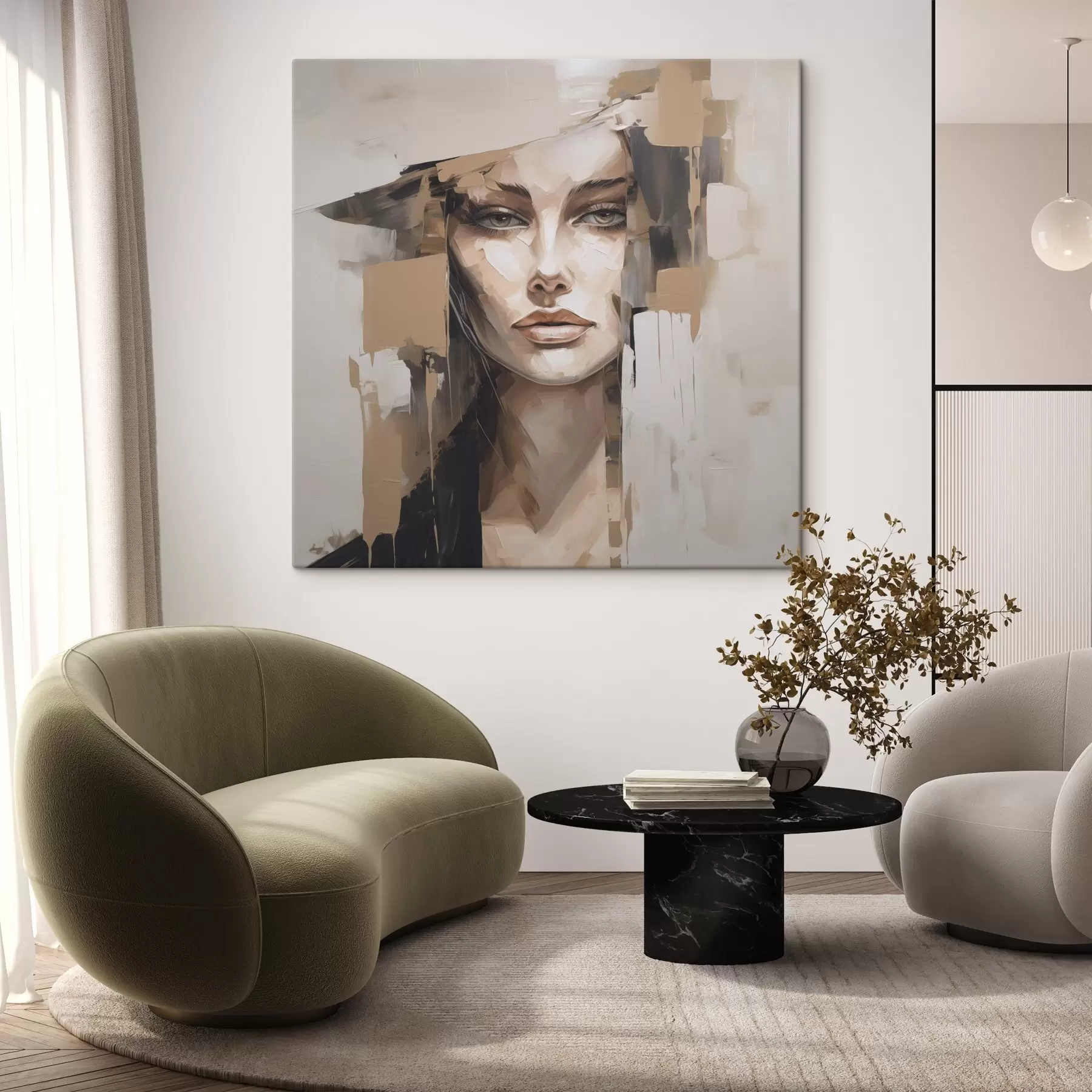 Glezna Abstraktais portrets s48051