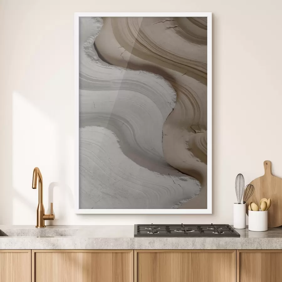 Fototapetes Gaiša un smilškrāsas apdare f48107