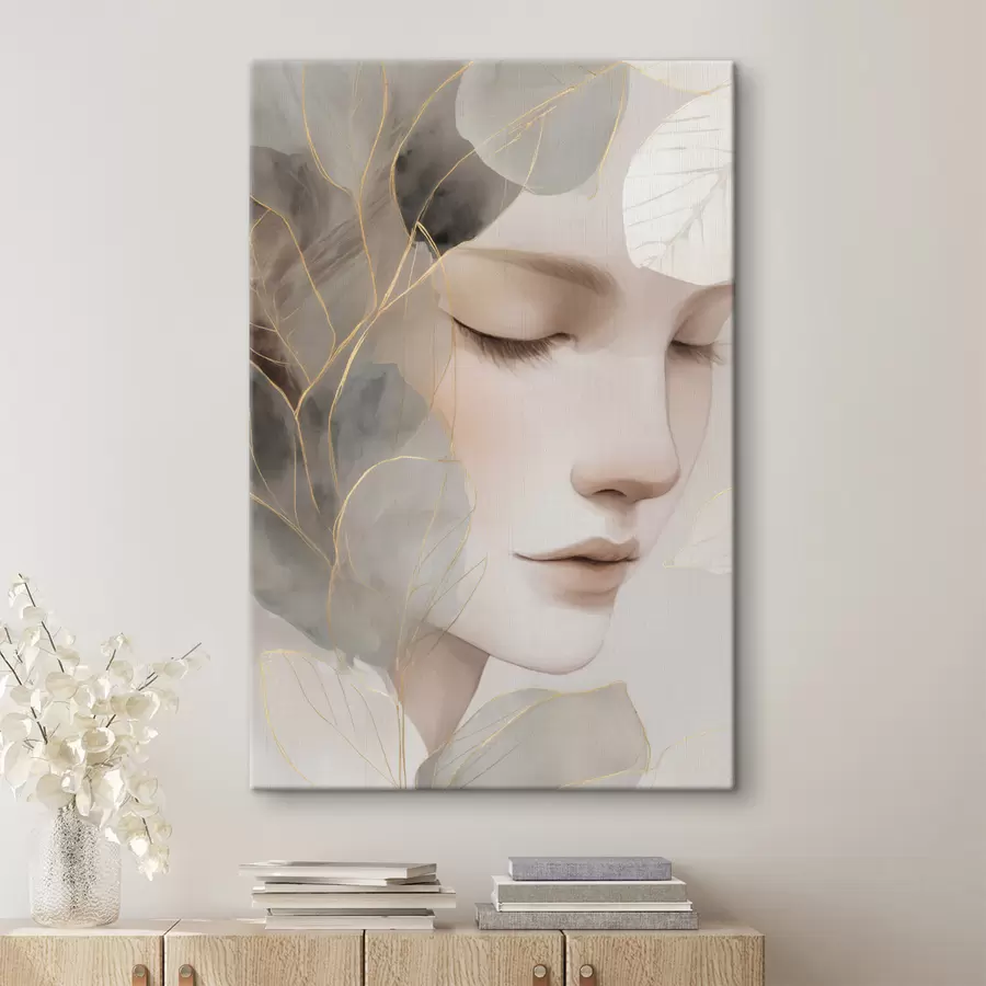 Glezna meitene lapās s47937