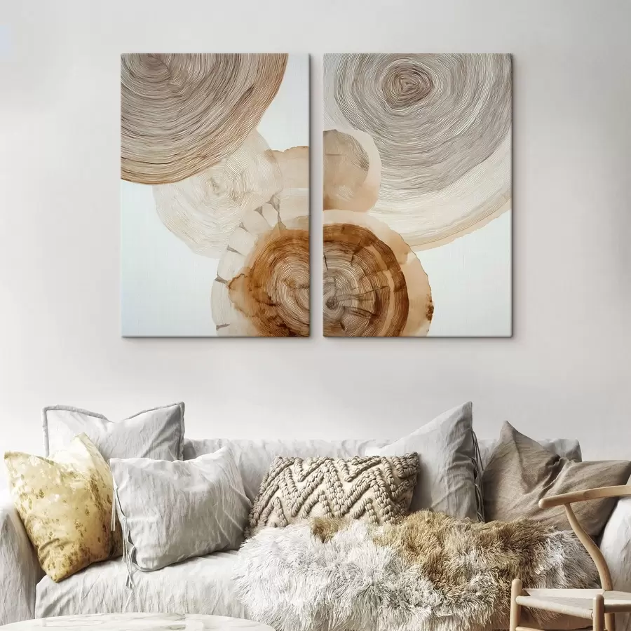 Glezna abstrakta gada koku gredzeni m30089