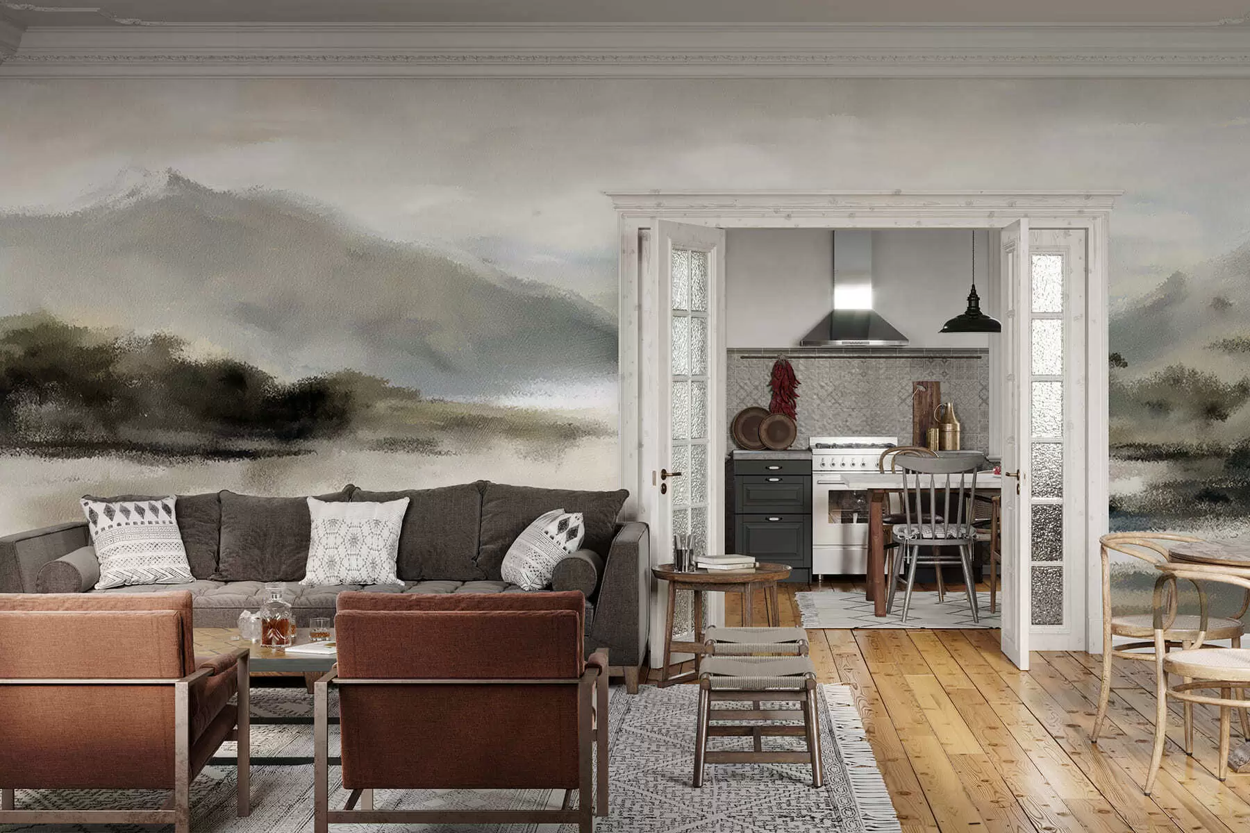 Fototapetes Krāsotie kalni w05248