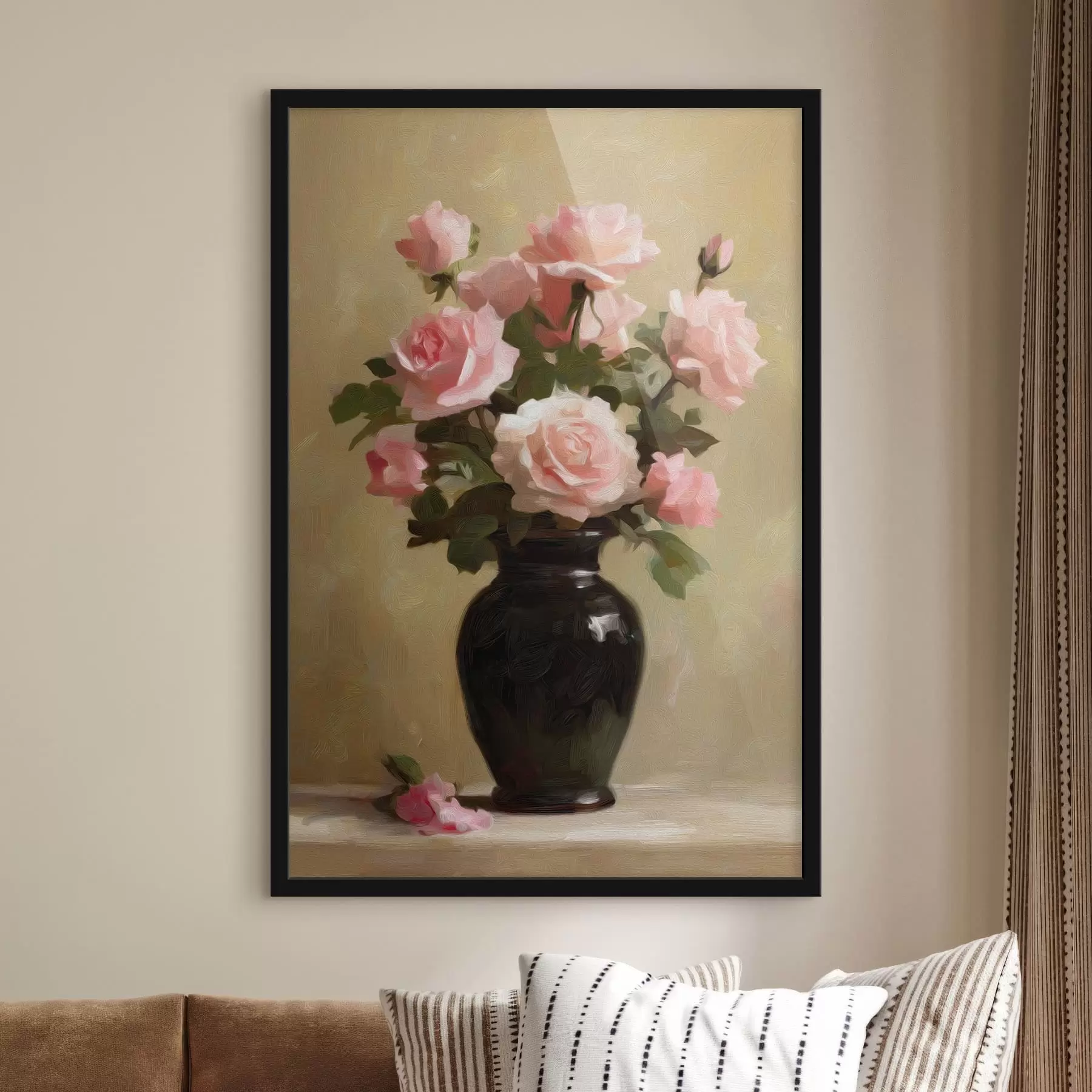 Fototapetes Vāze ar rozēm f48125