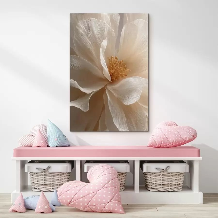 Glezna makro ziedu kompozīcija siltos toņos s48120