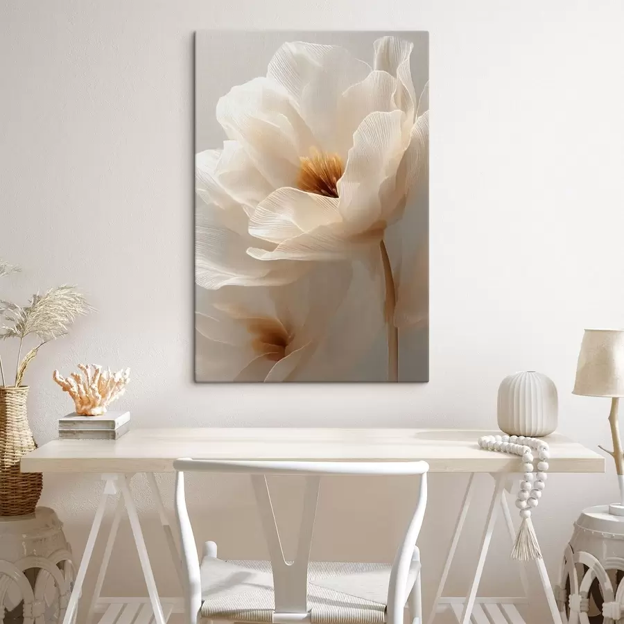 Glezna makro ziedu kompozīcija siltos toņos s48121