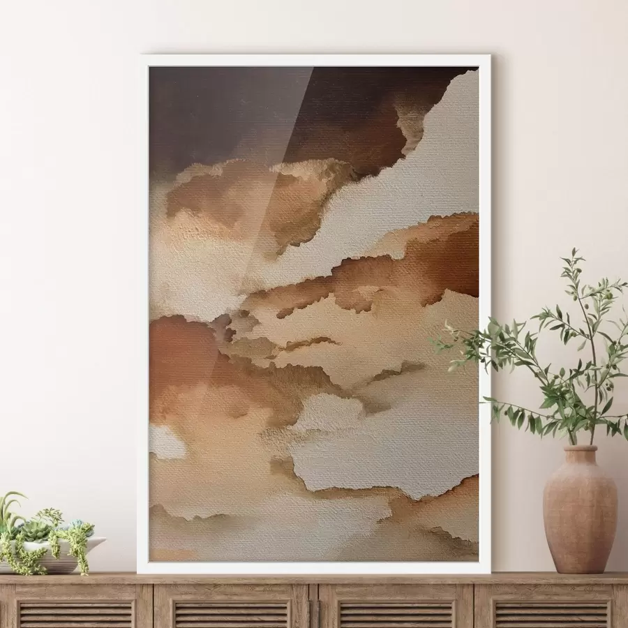 Fototapetes abstrakta slāņveida akvareļu kompozīcija f48070