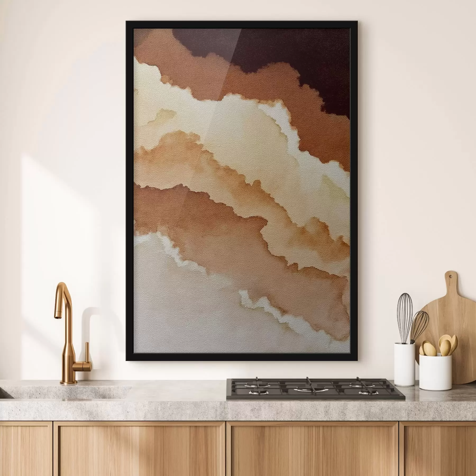 Fototapetes abstrakta slāņveida akvareļu kompozīcija f48071