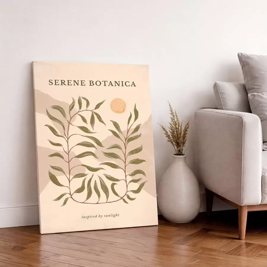 Glezna Botānisks plakāts ar uzrakstu „Serene Botanica” s48022