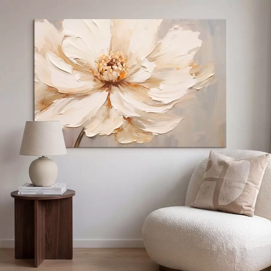 Glezna Tuva uzņēmuma ar vieglu tekstūru ziedu s48092