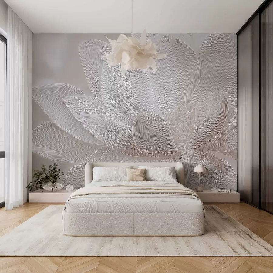 Fototapetes Abstraktas plūstošas viļņi gaiši smilškrāsas toņos w05266