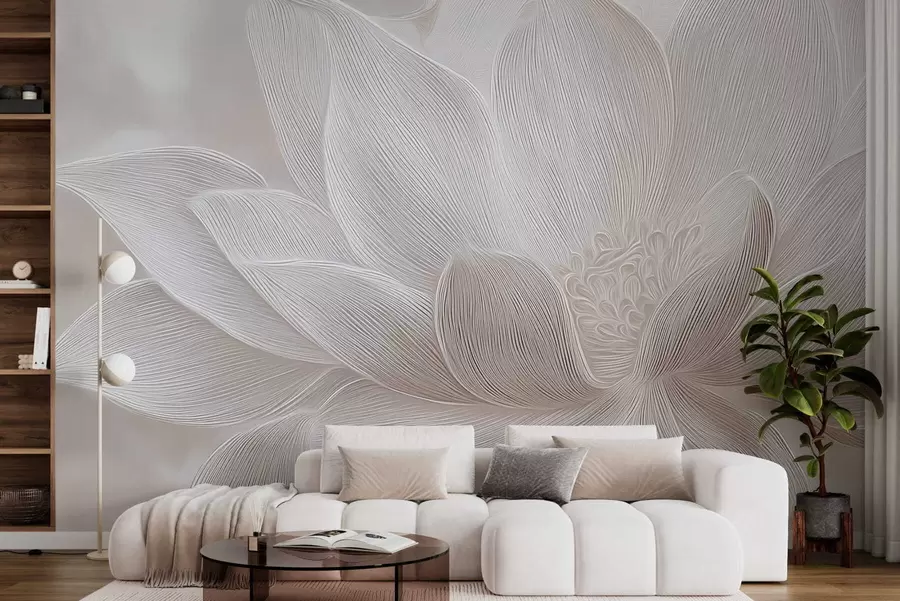 Fototapetes Abstraktas plūstošas viļņi gaiši smilškrāsas toņos w05266