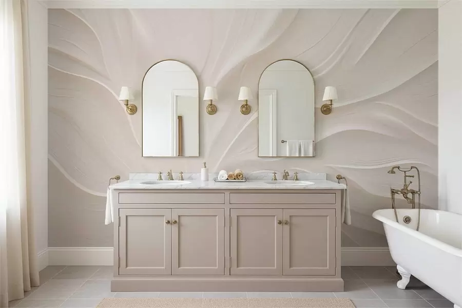 Fototapetes Delikātas caurspīdīgas lapas uz zara w05267