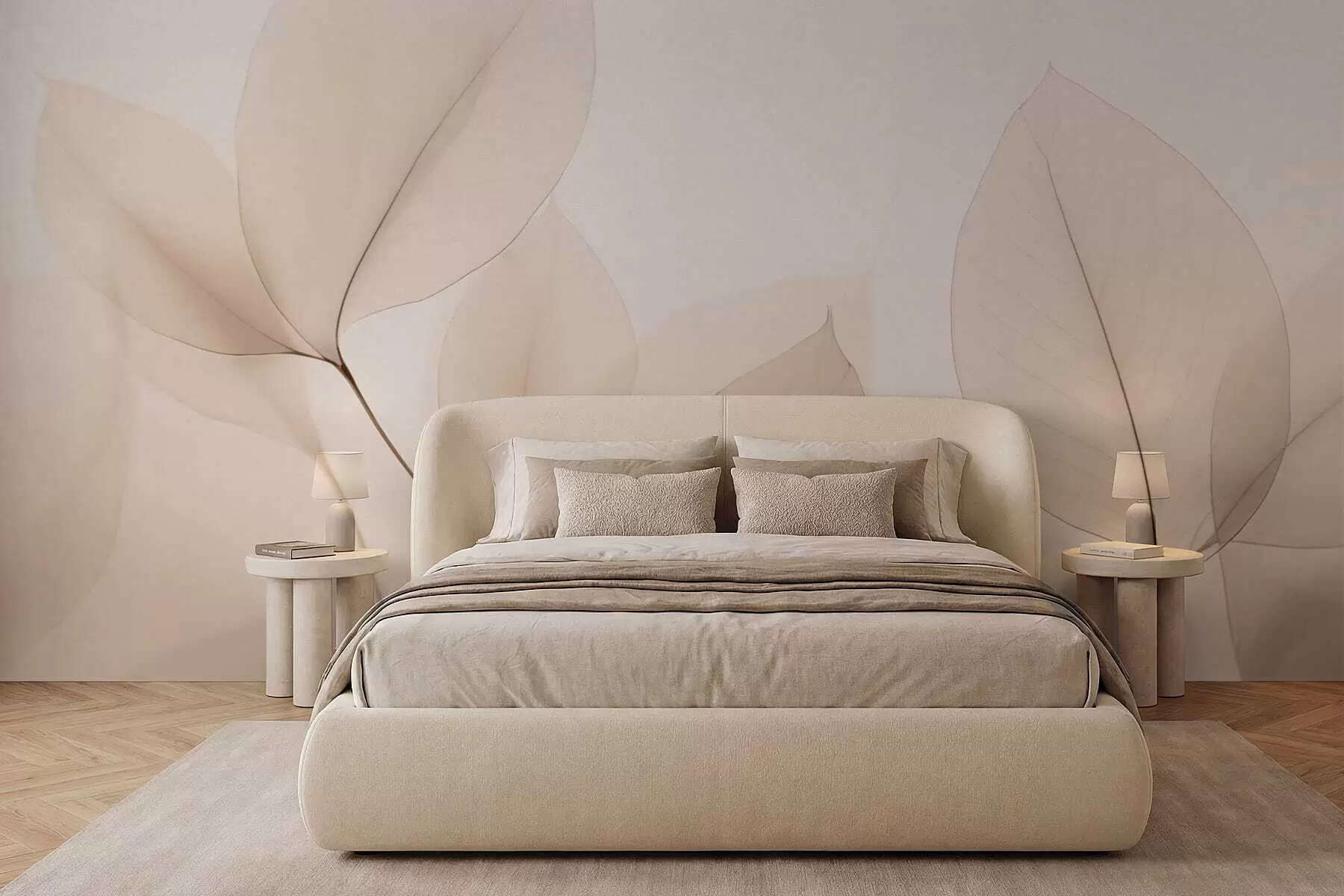 Fototapetes Balts zieds ar smalku līniju w05268