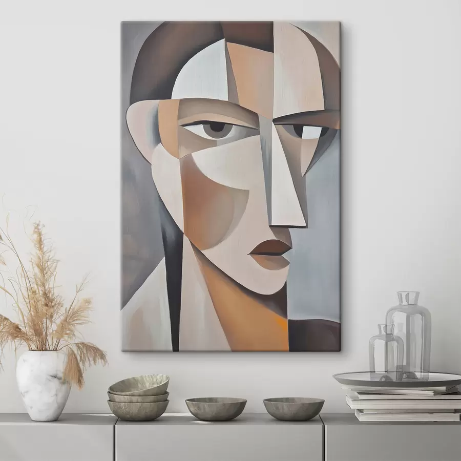 Fototapetes Mūsdienīgs kubisma portrets s48013