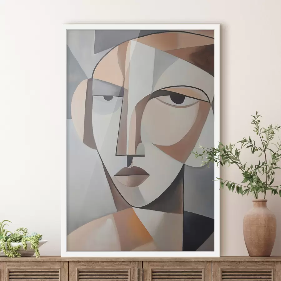 Fototapetes Mūsdienīgs kubisma portrets f48012