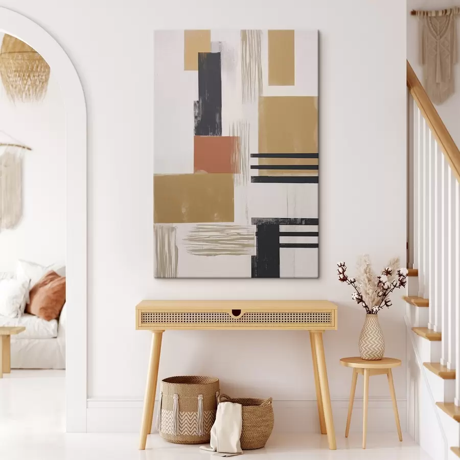 Glezna Mūsdienīga abstrakcija ar nolietotas tekstūras imitāciju s48160