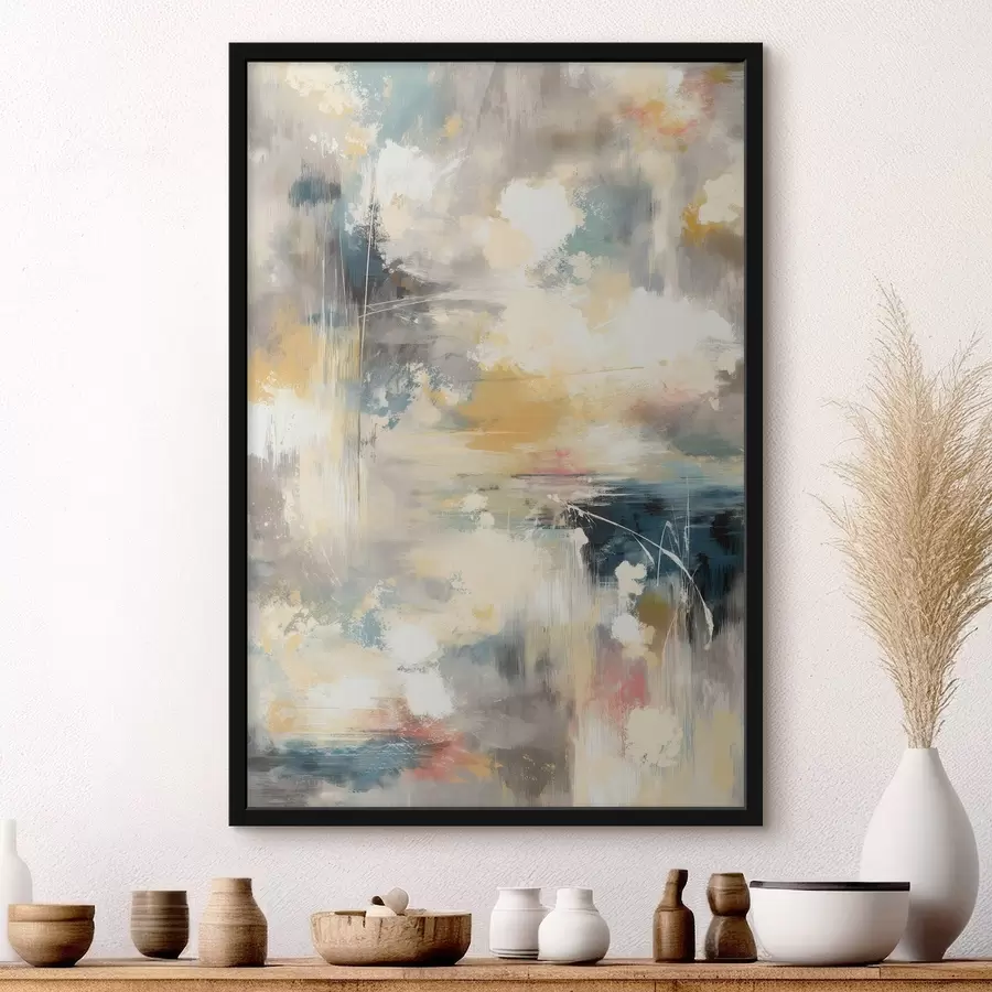 Fototapetes Abstrakts mākslas darbs klusinātos toņos minimālisma stilā f47972