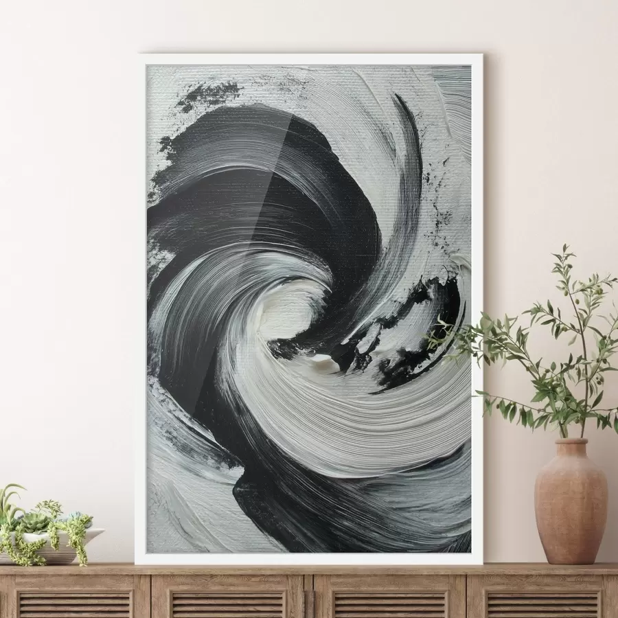 Fototapetes Abstrakta spirāle ar izteiksmīgiem triepieniem eļļas gleznas stilā f47989