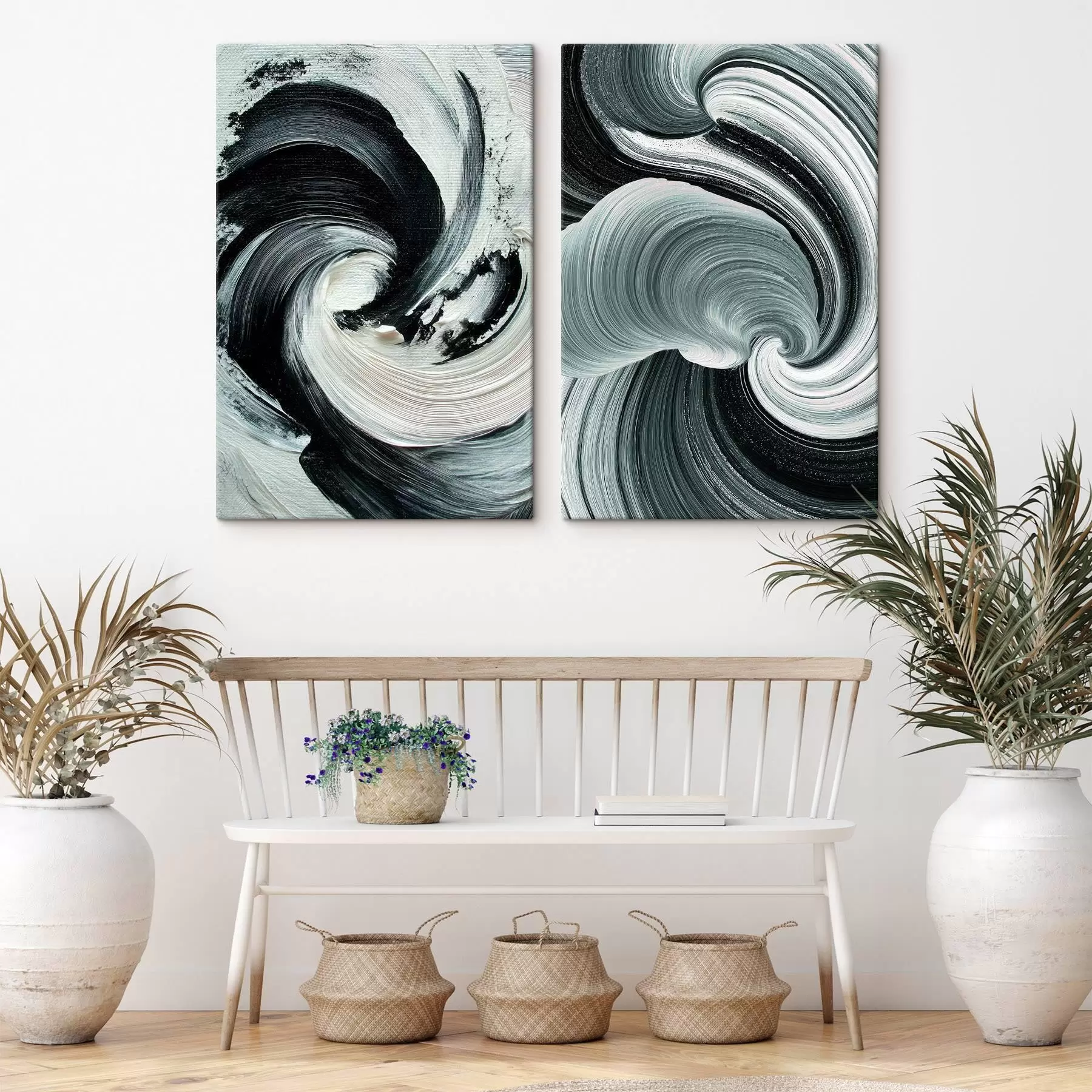 Glezna Izteiksmīga monohroma kompozīcija ar apjomīgu faktūru m30041