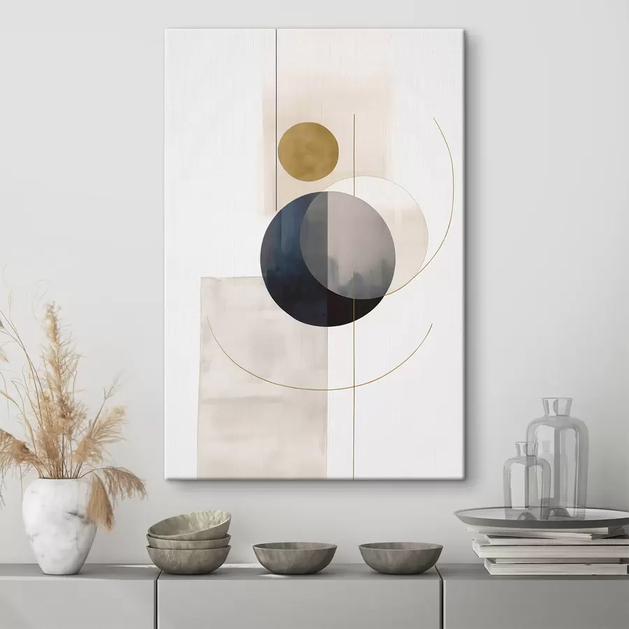 Glezna Abstrakts ar apļiem s48018