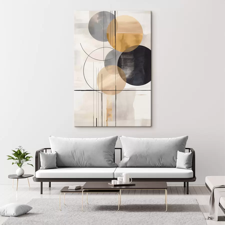 Glezna Abstrakts ar apļiem s48172