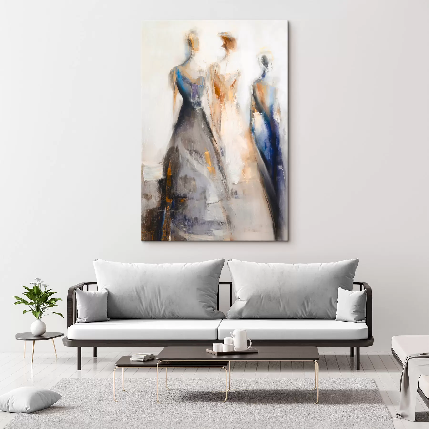 Glezna Elegantas abstraktas sieviešu siluetas s48179