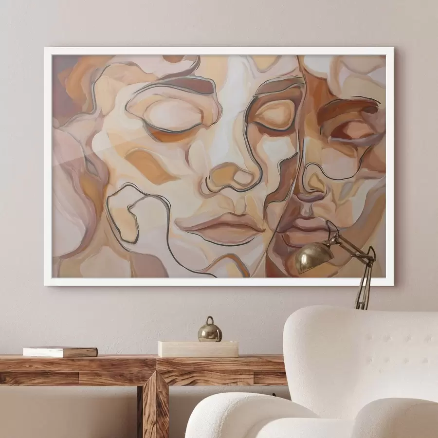 Fototapetes Abstrakts sievietes un vīrieša portrets f48174