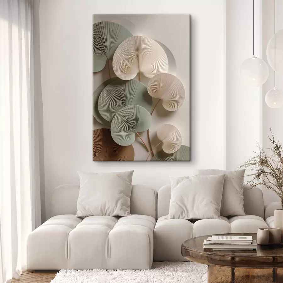 Fototapetes Abstrakta kompozīcija ar lapām s48225