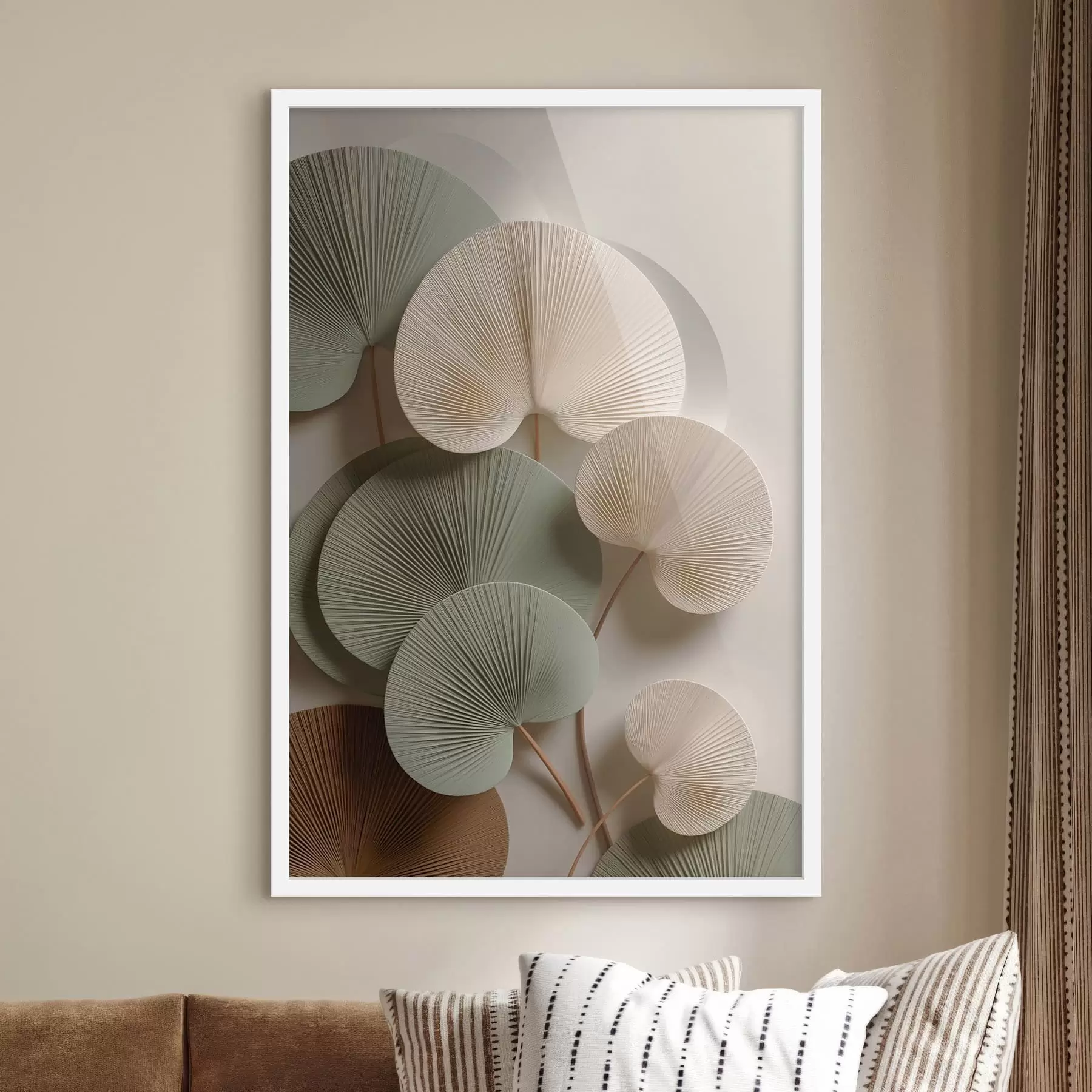 Fototapetes Abstrakta kompozīcija ar lapām f48225