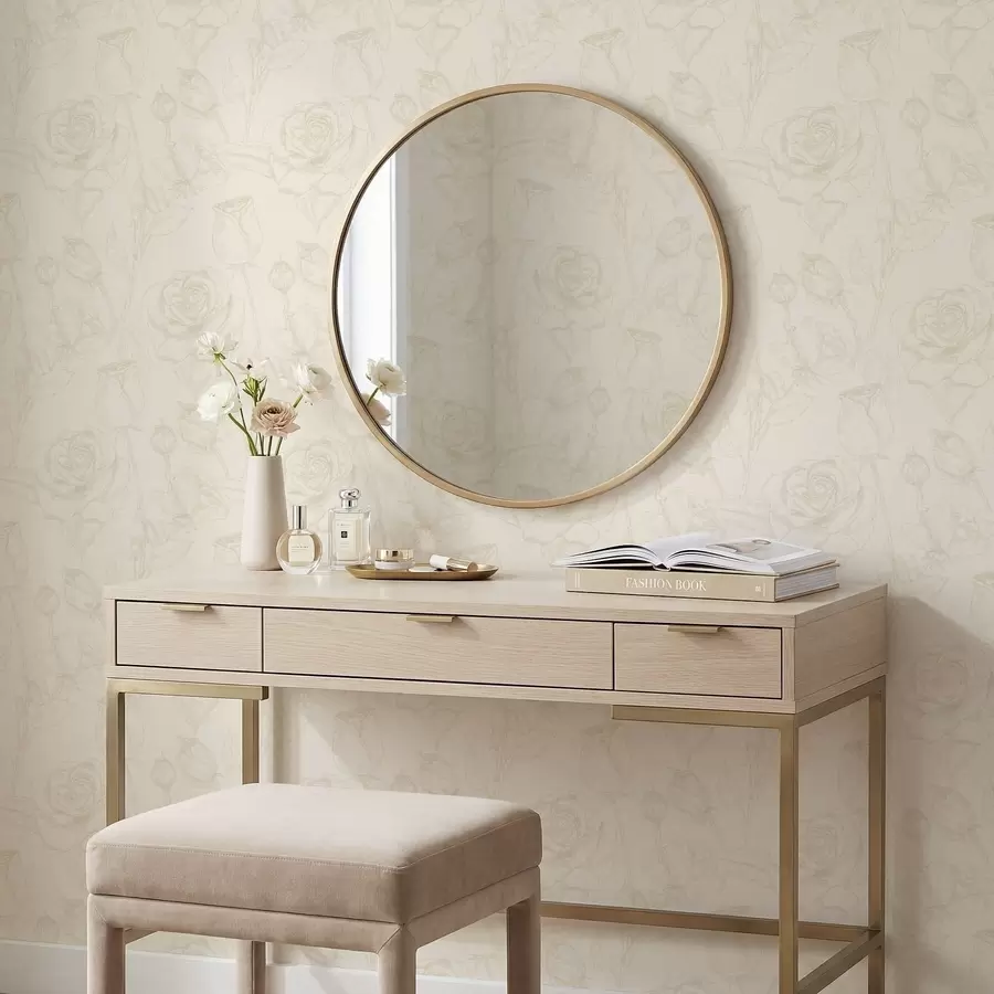 Fototapetes Gaiši rozā raksts uz smilškrāsas fona a01124