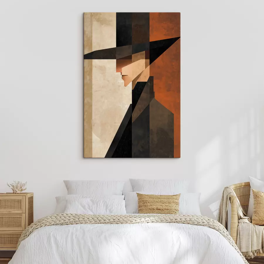 Glezna Ģeometrisks abstrakts portrets s48230