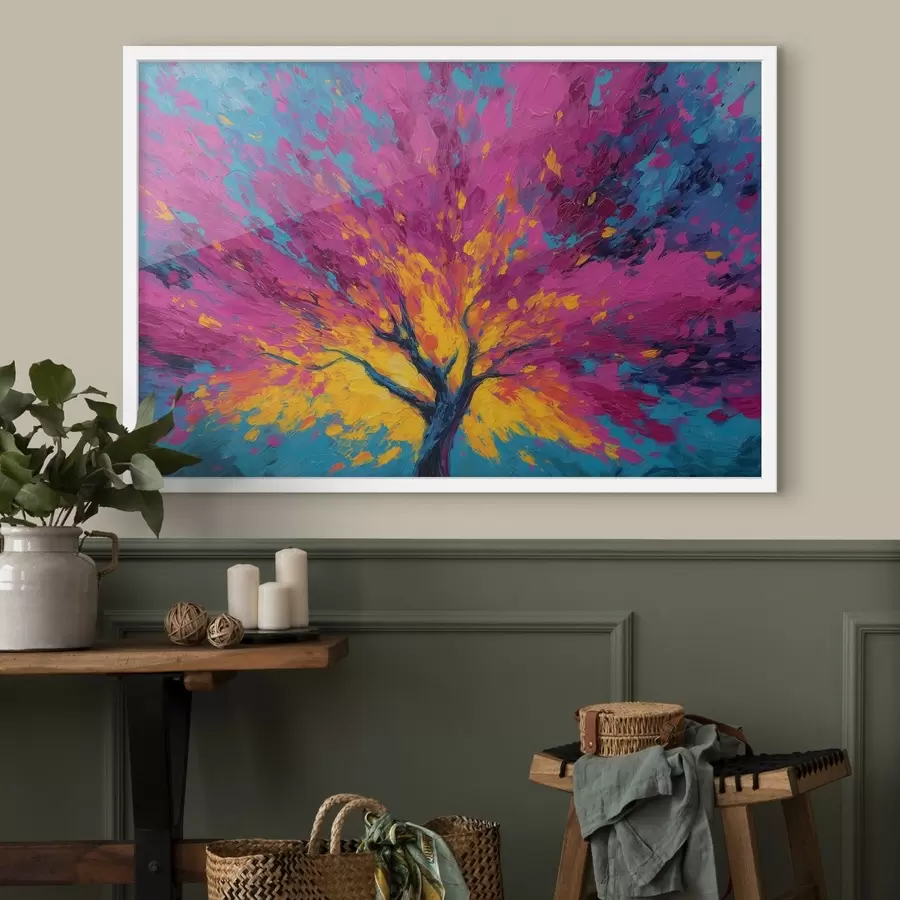 Fototapetes Krāsains koks f48228