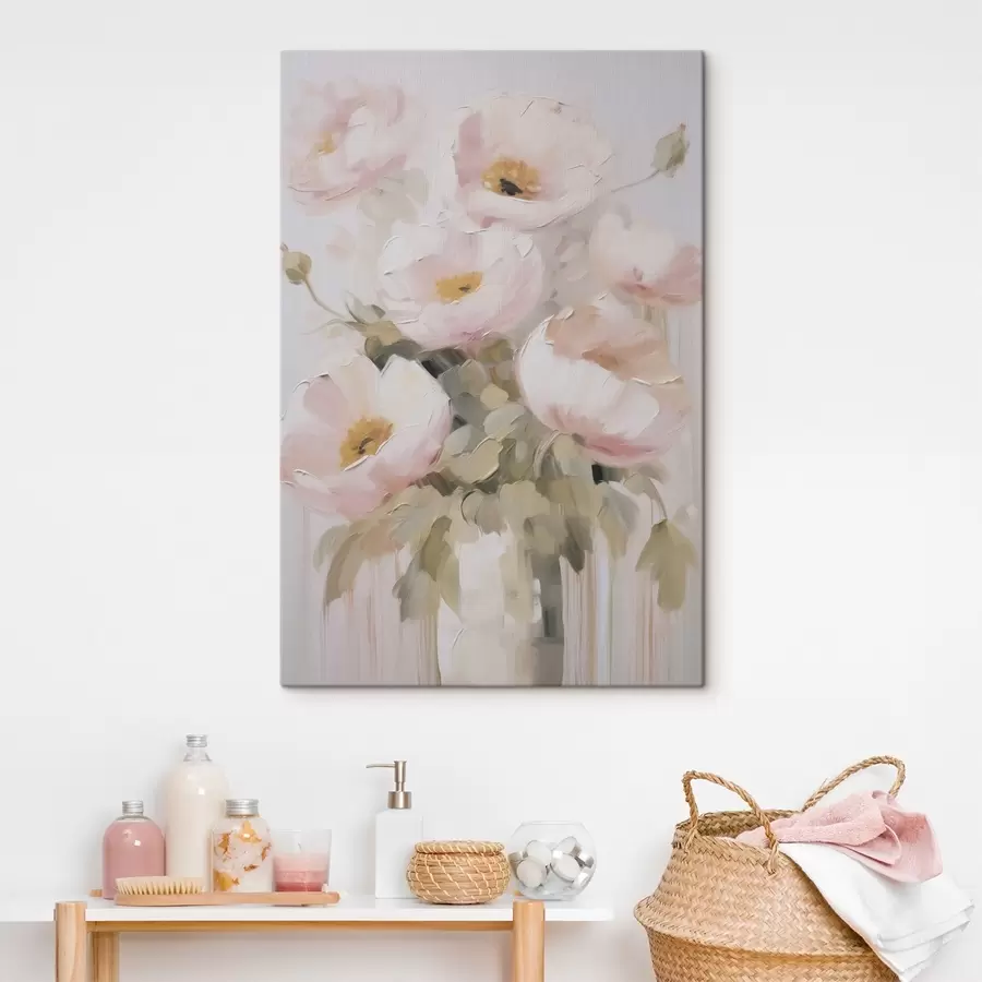 Glezna Abstraktas puķes vāzē, glezna s48264