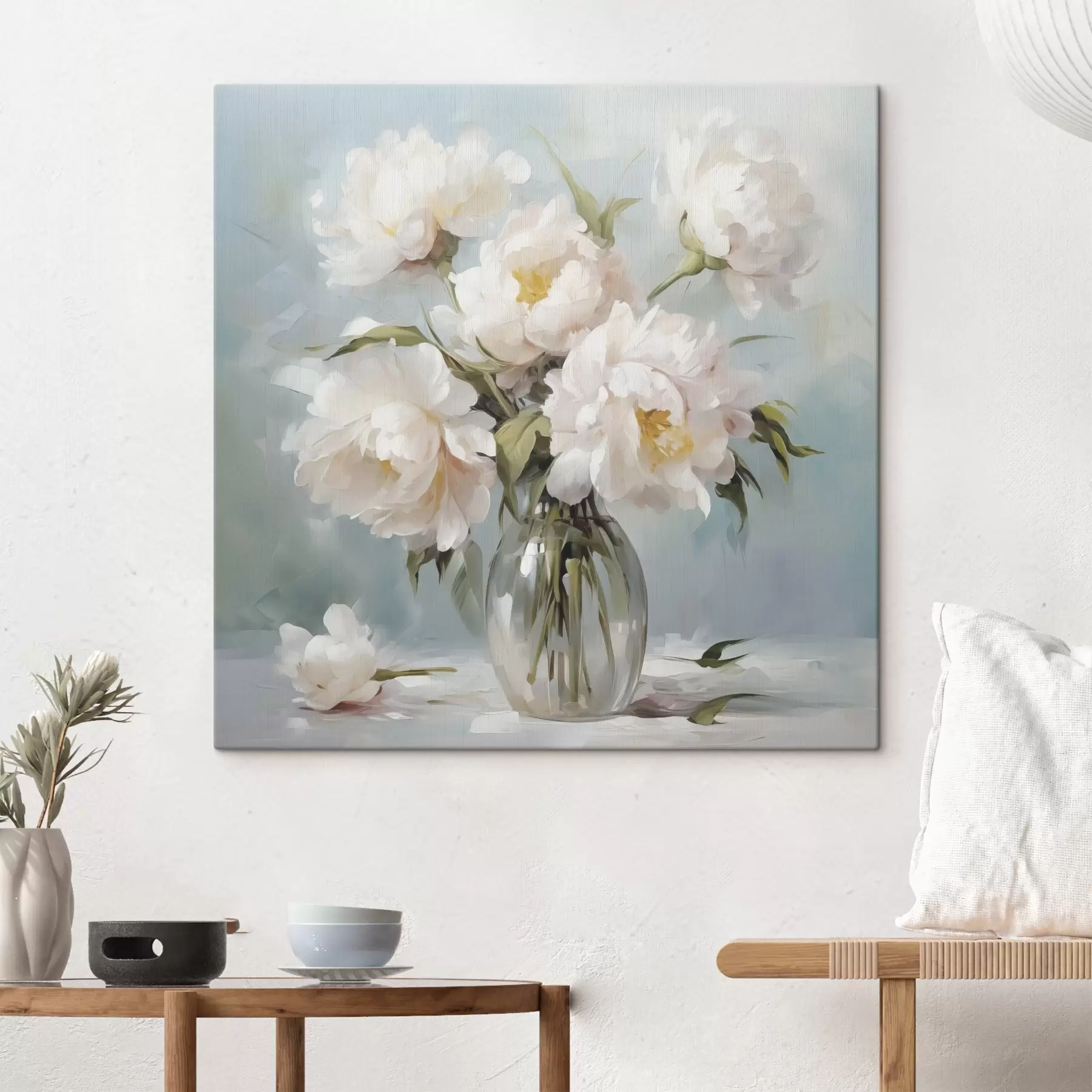 Glezna Peonijas vāzē imitācijas glezniecība s48265