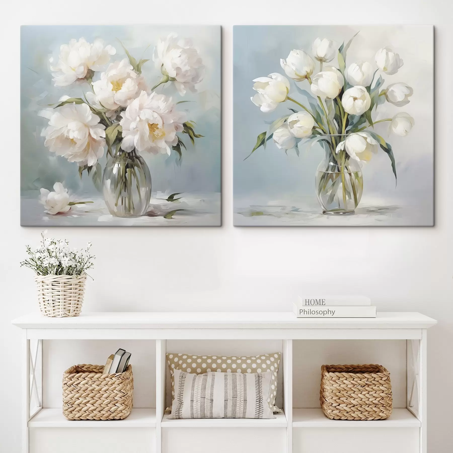 Glezna Ziedu pušķis vāzē, imitācijas glezna m30167