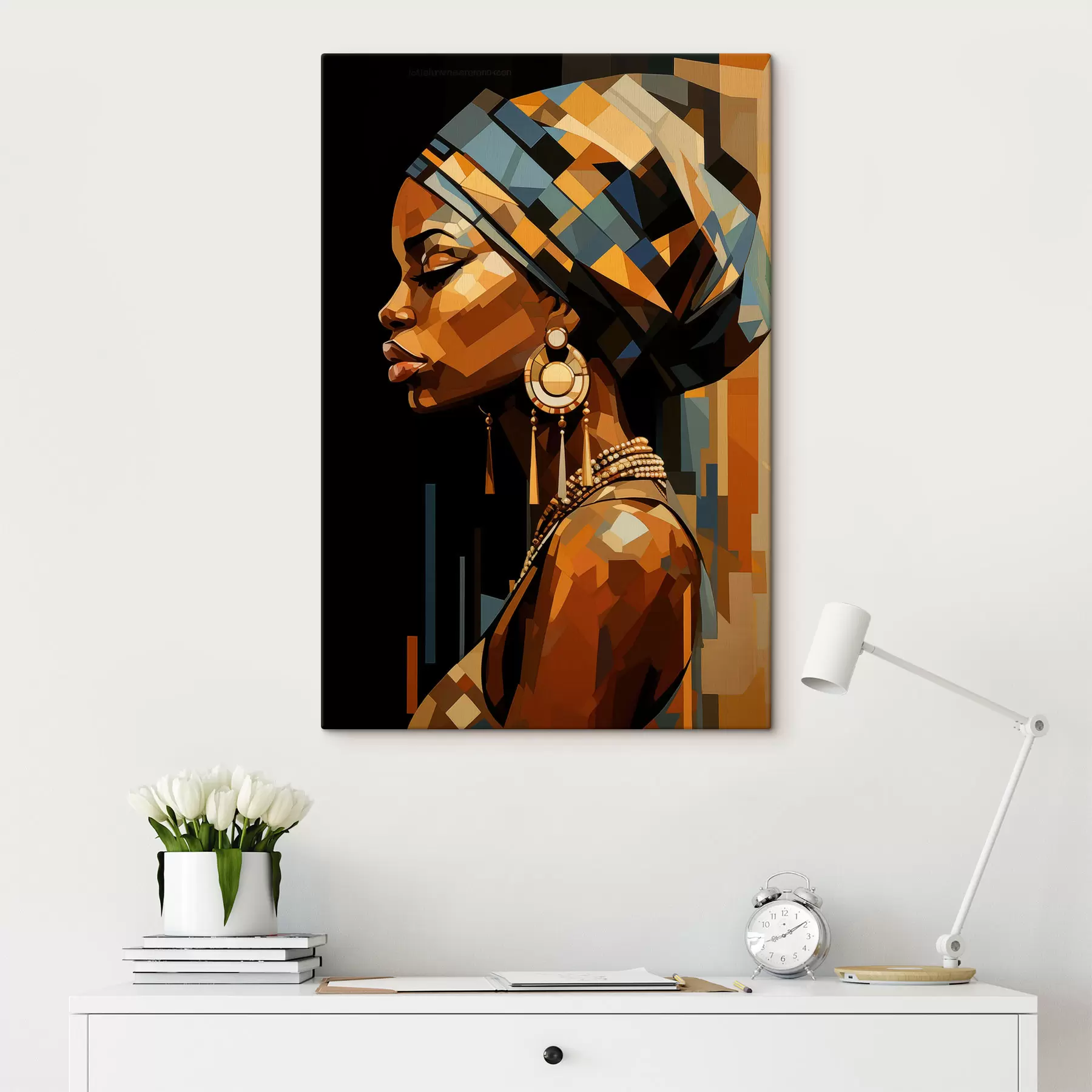 Fototapetes Sievietes abstraktais portrets s48299