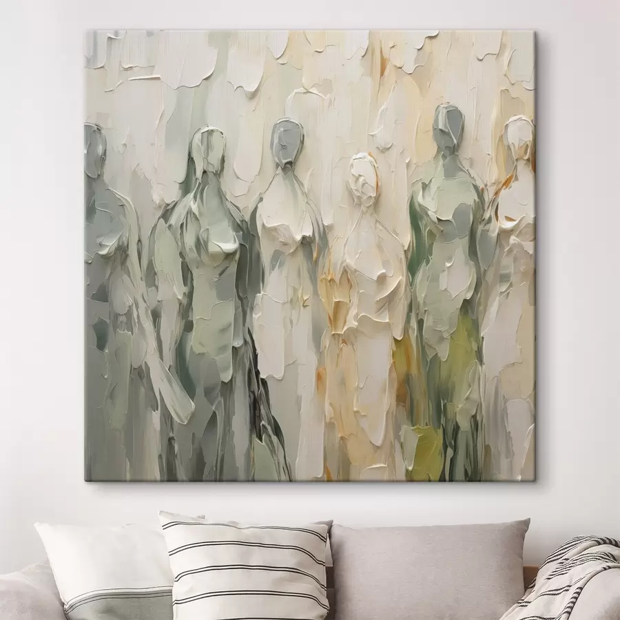 Glezna Abstraktas siluetas, gleznu imitācija s48275