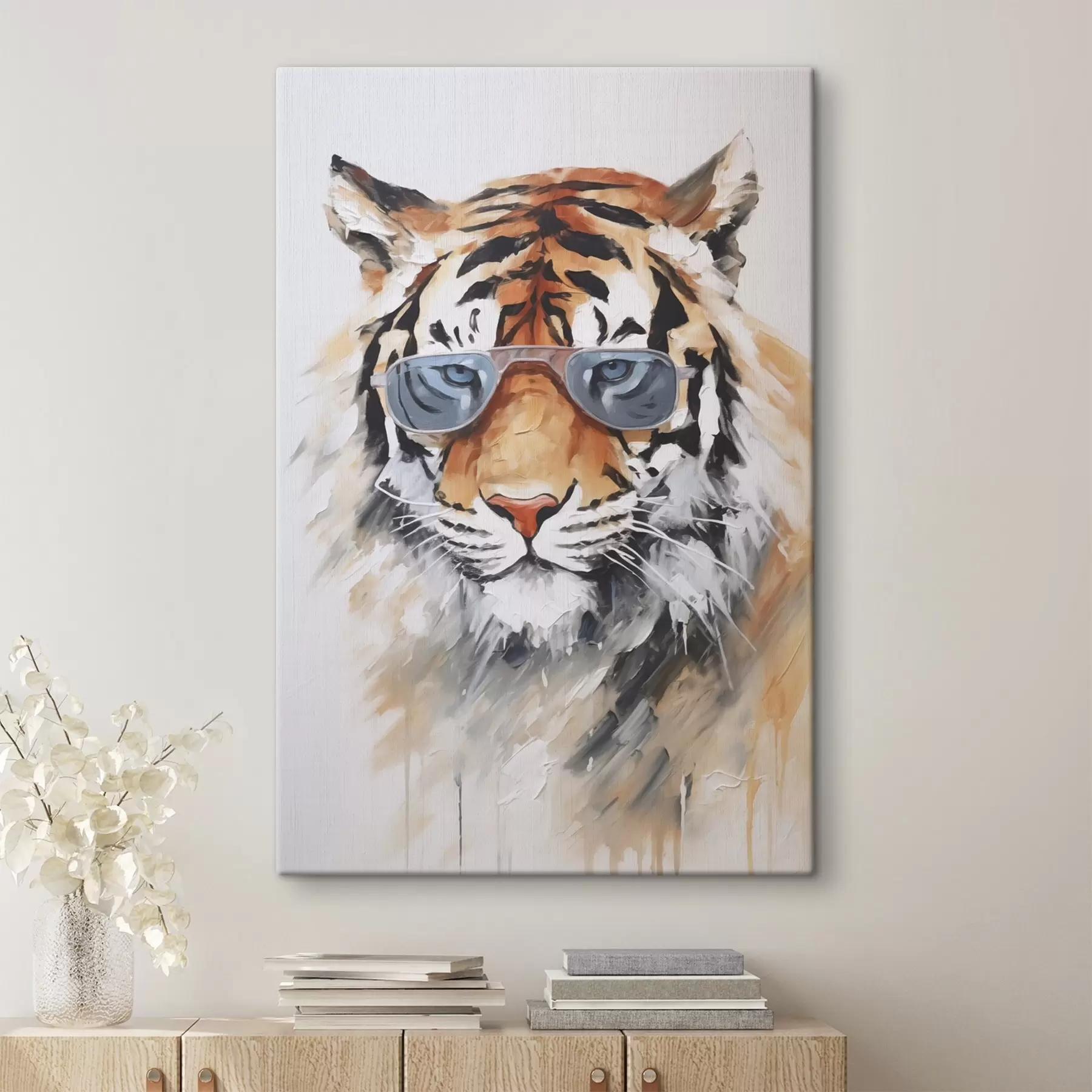Glezna Tīģeris brilles imitācija glezna s48319