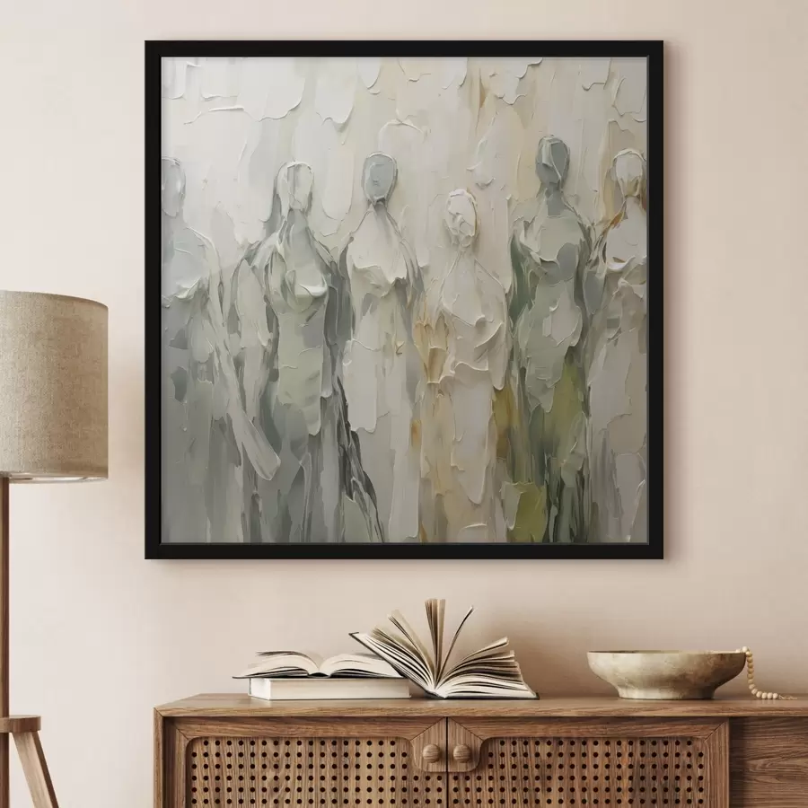 Fototapetes Abstraktas siluetas, gleznu imitācija f48275