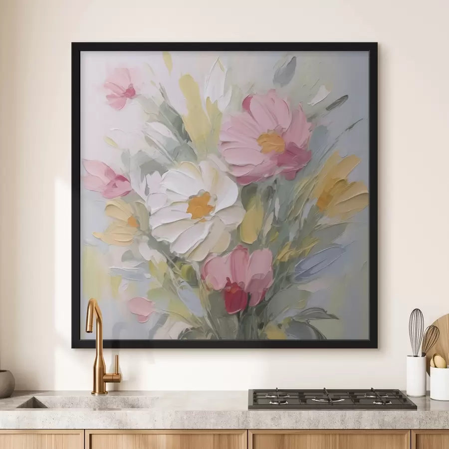 Fototapetes Ziedu pušķis, glezna imitācija f48317