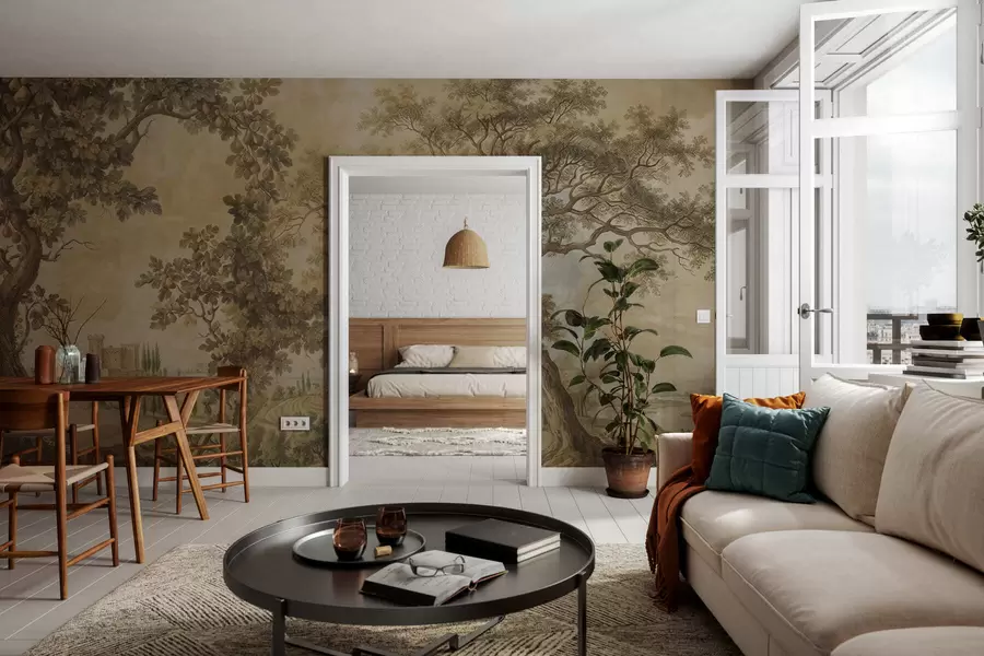 Fototapetes Pastorāls ainavas izšūts stils w05359