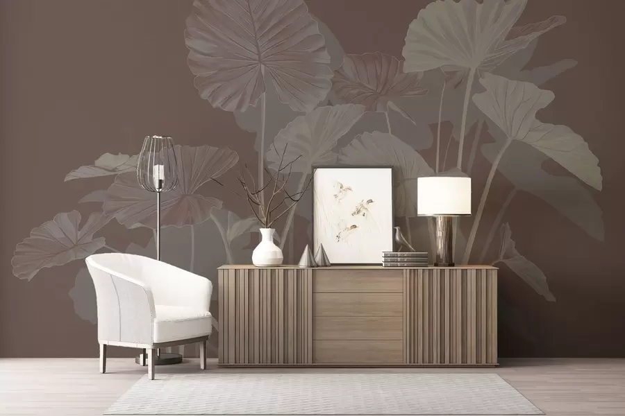 Fototapetes Krāsoto lotosu dārzs w05364v2