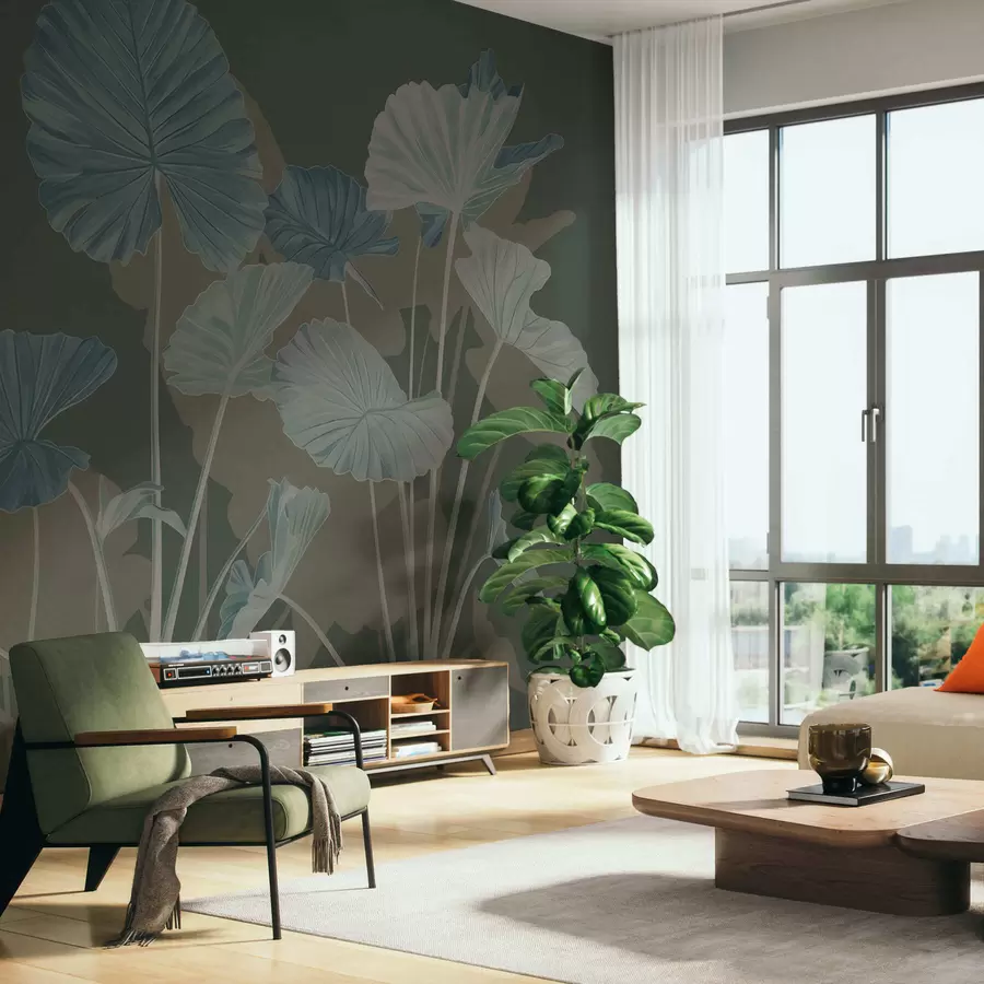 Fototapetes Krāsoto lotosu dārzs w05364v3