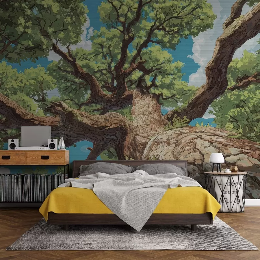 Fototapetes Majestātiska mozaīkas koks w05368