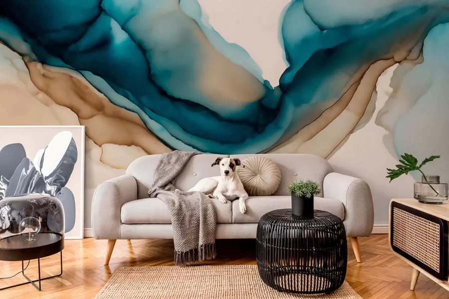 Fototapetes abstrakta faktūra alkohola tintes stilā w05238