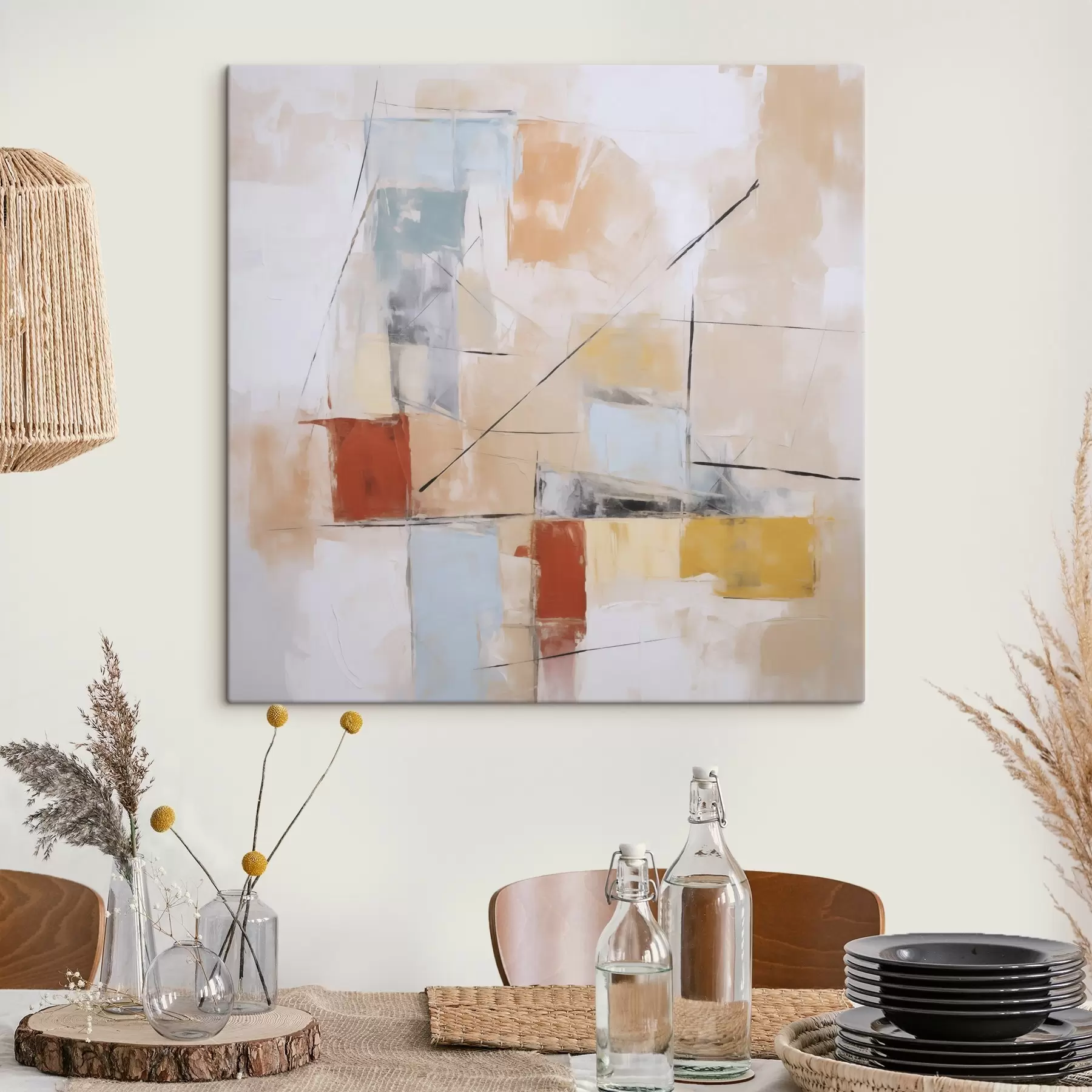 Glezna Haotiska, abstraktā nolietotas gleznas imitācija s48418